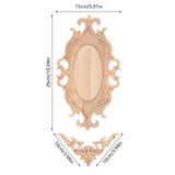 5pcs/set Wooden Applique Cut-out Branch Corner Solid Wood Onlays 10-26cm Vintage Furniture Ornament Decor Door Windows Cabinet