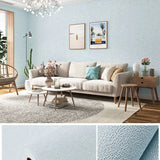 50cmX10/2.8m Linen 3D Foam Self-adhesive PVC Solid Color Thickened Waterproof Background Wall Renovation Wallpaper Wall Stickers
