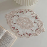 Vintage Lace Coaster Table Cloth Lace Tablecloth Embroidery Placemat Cabinet Furniture Decoration Background Photo Props