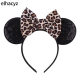 Colorful Sequins 5"Bows Mouse Ear Headbands for Adults Girls Festival Party Hair Accessories Women Girls Rainbow Hairbands