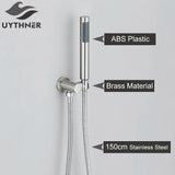 Uythner Handshower Head 150cm Stainless Steel Shower Hose Shower Faucet Sprayer Head Wall Mounted Faucet Accessories