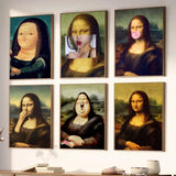 Funny Mona Lisa Poster Poster Art Print Bar Living Room Furniture Decor