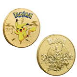 Pokemon Anime Gold Plated Gold Coin Game Commemorative Coin Pikachu Mewtwo Charizard Gold Coin Game Collection childrens gift