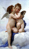 Arthyx,Print Love On The Look Out Of William Adolphe Bouguereau Oil Paintings On Canvas,Classical Wall Picture Living Room Decor