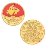 Pokemon Anime Gold Plated Gold Coin Game Commemorative Coin Pikachu Mewtwo Charizard Gold Coin Game Collection childrens gift