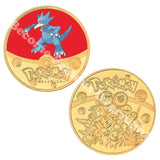 Pokemon Anime Gold Plated Gold Coin Game Commemorative Coin Pikachu Mewtwo Charizard Gold Coin Game Collection childrens gift