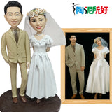 Custom Bobbleheads Clay Dolls,Personalized Statue figuras,Handmade Wedding anniversary gift for husband,Photo 3D real figurine