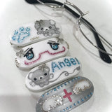 Vintage Y2K Kawaii Dog Paw Angel Bear Cross Wings Sweet Side Clip Hairpin Hair Accessories For Women Girls