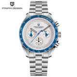 New PAGANI DESIGN Moon Men Watch Retro Luxury Quartz Watches For Men Stainless steel Sport waterproof Chronograph Man+With BOX