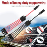 2/4PCS Solar Connectors Waterproof Y-shaped 5 Way Adapter Solar Cable Parallel Adaptor Heat Resistant Panel Wire Connector Hotsa