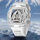 PINDU New Design Luxury Brand Men's Mechanical Watch Skeleton Mechanical Sapphire Glass Stainless Steel Waterproof Watch
