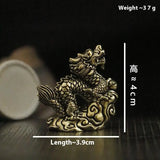 1PCS Antique Dragon Statue Ornament Moveable Body Joints Exhibition Hall Decoration Zodiac Animal Brass Crafts Collection