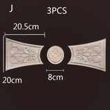 Antique Onlays Mouldings Rubber Wood Appliques for Furniture Home Decoration Wood Figurines for Decor Wood Carving Decal