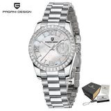 2024 New Elegant PAGANI DESIGN Women Diamond 32mm Quartz Watches Sapphire Glass Stainless Steel Small and Exquisite Ladies Watch