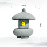 New Mini Pagoda Lantern Light Garden Statue Decorative Sand Stone Micro Landscape Lamp Zen Yard Miniature Bonsai