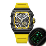 CERIEPON Fully Automatic Luminous Men's Branded Hollowed Out Wine Barrel Shaped Men's Mechanical Men's Watch 5ATM