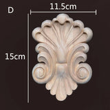 Antique Onlays Mouldings Rubber Wood Appliques for Furniture Home Decoration Wood Figurines for Decor Wood Carving Decal