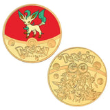 Pokemon Anime Gold Plated Gold Coin Game Commemorative Coin Pikachu Mewtwo Charizard Gold Coin Game Collection childrens gift