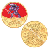 Pokemon Anime Gold Plated Gold Coin Game Commemorative Coin Pikachu Mewtwo Charizard Gold Coin Game Collection childrens gift