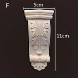 Retro Vintage Wood Carved Onlay Applique Carpenter Frame Decal Furniture Decoration Wooden Craft Decorative Door Flower Ornament