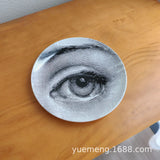 Italian Vintage Face Decorative Wall Plate For Home Bar Background Decor Handcrafted Hanging Ornament Unique Gift