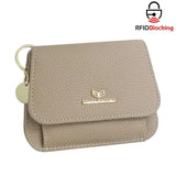 Royal Bagger Womens Wallet Small Rfid Ladies Compact Bifold Leather Vintage Coin Purse Kiss Lock Trifold Purse Magnetic Opening