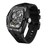 Mechanical Watch Hollow Out Automatic Movement Wristwatches Waterproof Silicone Strap Watches DG Design