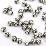 50pcs 6mm Tibetan Silver Gold Color Metal Spacer Loose Daisy Bead For Jewelry Making Needlework Finding DIY Bracelet Accessories