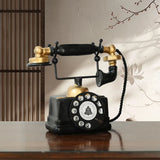 Retro Telephone Decorations Home Decor Craft Items Aged And Weathered Process Vintage Style Ornament for Living Room