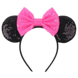 Colorful Sequins 5"Bows Mouse Ear Headbands for Adults Girls Festival Party Hair Accessories Women Girls Rainbow Hairbands