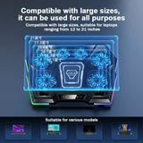 D13 Semiconductor Game Laptop Cooling Pad 8 Angles Adjustable Foldable LED Screen Notebooks Cooler Bracket For 12-21'' Computer