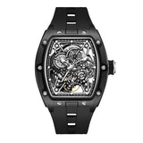 Mechanical Watch Hollow Out Automatic Movement Wristwatches Waterproof Silicone Strap Watches DG Design