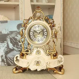 Luxury European Desk Royalty Home Watch Table Desktop Clock Resin Desk Clock Bedroom Office Table Clock Home Decoration