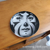 Italian Vintage Face Decorative Wall Plate For Home Bar Background Decor Handcrafted Hanging Ornament Unique Gift