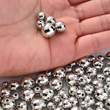 20/30/50/100pcs Vintage Disco Ball Beads Cute Silvery Reflactive Mirror Round Beads For DIY Bracelet Necklace Earrings Making