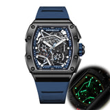 CERIEPON Fully Automatic Luminous Men's Branded Hollowed Out Wine Barrel Shaped Men's Mechanical Men's Watch 5ATM