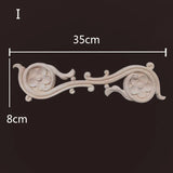 Antique Onlays Mouldings Rubber Wood Appliques for Furniture Home Decoration Wood Figurines for Decor Wood Carving Decal