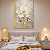 3D Textured Floral Oil Painting on Premium Linen Canvas Unframed Modern Oil Painting For Home Decor Hand-Painted Canvas Painting