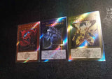 3pcs/set Yu-Gi-Oh! DIY 25th Anniversary Dark Style Egyptian God Series Self-made Card Obelisk The Tormentor Game Collection Card