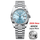 PAGANI DESIGN Men's Watch 2026 New Rose Gold Blue DD40 Automatic Watch Men Mechanical Wristwatch Sapphire glass Waterproof Watch