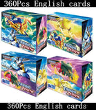 90-360Pcs English French Spanish Carta Karten Pokemon Cards Sun Moon Evolutions Booster Box Collectible Tradiner Card  for child