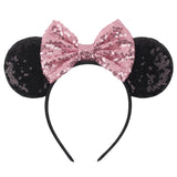 Colorful Sequins 5"Bows Mouse Ear Headbands for Adults Girls Festival Party Hair Accessories Women Girls Rainbow Hairbands