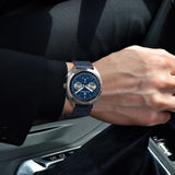PAGANI DESIGN 2026 Retro Luxury Men's Watches Sports Chronograph VK63 Quartz Watch For Men AR Sapphire Waterproof Leather Clock
