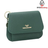 Royal Bagger Womens Wallet Small Rfid Ladies Compact Bifold Leather Vintage Coin Purse Kiss Lock Trifold Purse Magnetic Opening