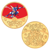 Pokemon Anime Gold Plated Gold Coin Game Commemorative Coin Pikachu Mewtwo Charizard Gold Coin Game Collection childrens gift