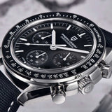 PAGANI DESIGN 2026 New Moon Men's Watch Luxury Quartz Watch For Men Chronograph AR Sapphire Waterproof VK63 Men Clock Nylon belt