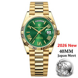 PAGANI DESIGN Men's Watch 2026 New Rose Gold Blue DD40 Automatic Watch Men Mechanical Wristwatch Sapphire glass Waterproof Watch