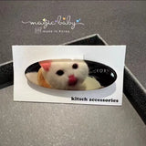 Vintage Y2K Kawaii Dog Paw Angel Bear Cross Wings Sweet Side Clip Hairpin Hair Accessories For Women Girls