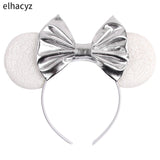Colorful Sequins 5"Bows Mouse Ear Headbands for Adults Girls Festival Party Hair Accessories Women Girls Rainbow Hairbands