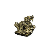 1pcs Antique Dragon Statue Ornament Zodiac Animal Brass Crafts Feng Shui Decoration Office Figurines